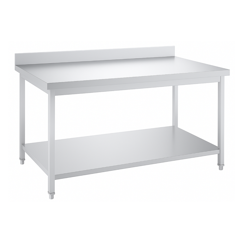 Table inox professionnelle Adossée- 1400 x 600 mm