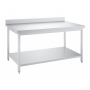 Table inox professionnelle Adossée- 1400 x 600 mm