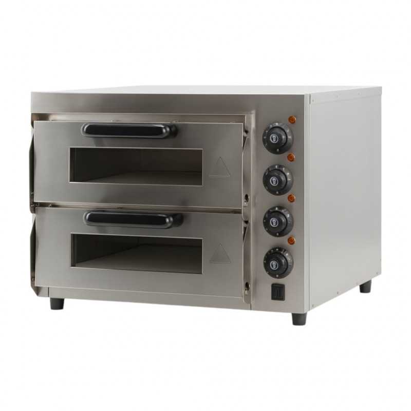 Four à pizza électrique compact double 2 X ø40cm