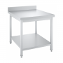 Table inox professionnelle Adossée- 800 x 600 mm