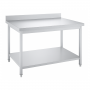 Table inox professionnelle Adossée- 1200 x 600 mm