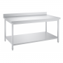 Table inox professionnelle Adossée- 1500 x 600 mm