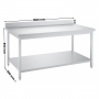 Table inox professionnelle Adossée- 1500 x 600 mm