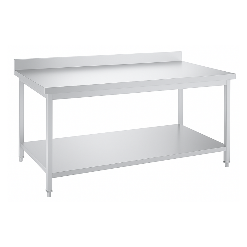 Table inox professionnelle Adossée- 1600 x 600 mm