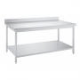 Table inox professionnelle Adossée- 1600 x 600 mm