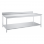 Table inox professionnelle Adossée- 1800 x 600 mm