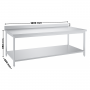 Table inox professionnelle Adossée- 1800 x 600 mm