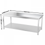Table inox professionnelle Centrale - 1400 x 600 mm