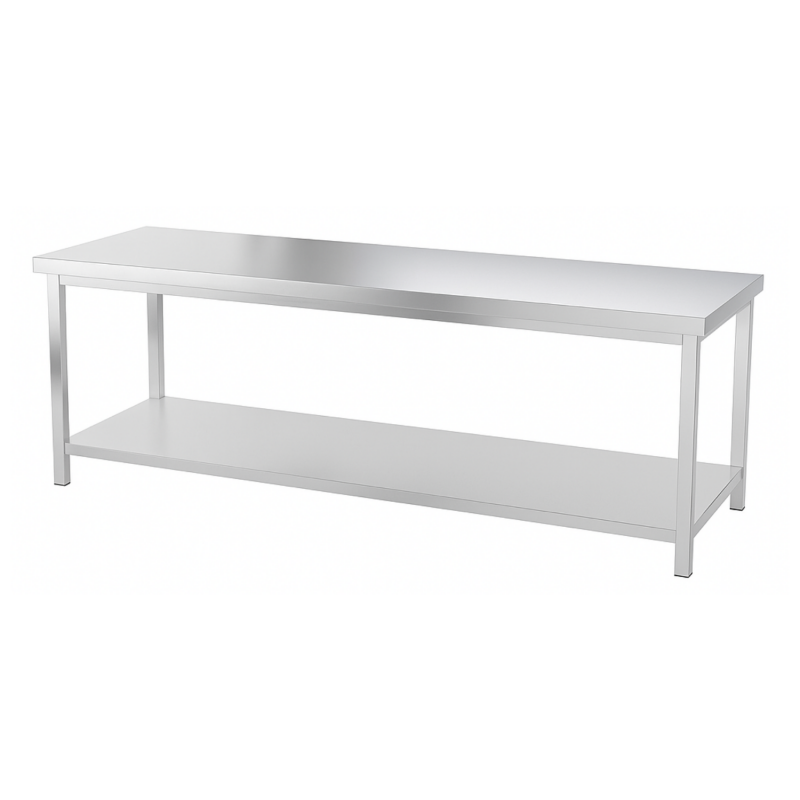 Table inox professionnelle Centrale - 1800 x 600 mm