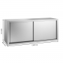 Placard à suspendre inox portes coulissantes 1200 x 400 x 650 mm