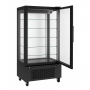 Vitrine négative 4 faces vitrées 475 litres noire - Congélateur