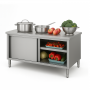 Meuble Neutre Inox Central - Profondeur 700 mm