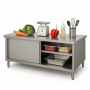 Meuble Neutre Inox Central - Profondeur 700 mm