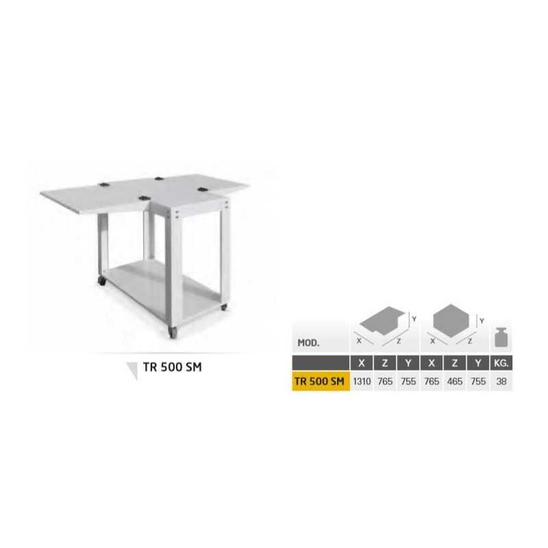 Table à roulettes pour laminoir motorisé