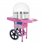 Machine barbe à papa professionnelle avec chariot + bulle de protection