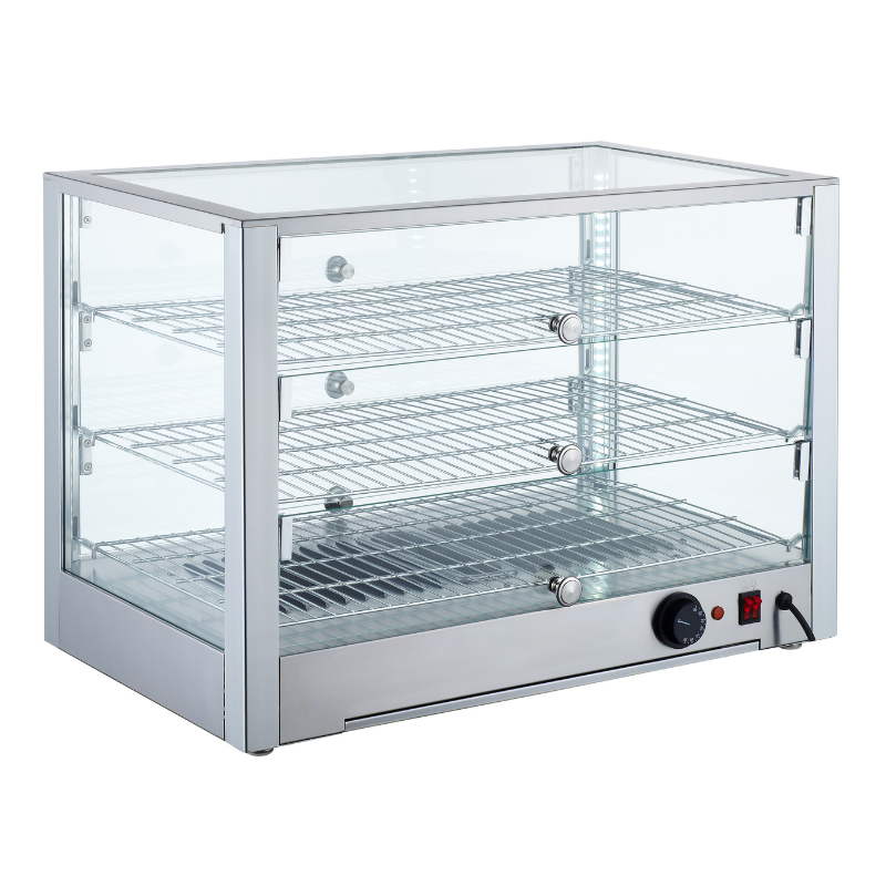 Vitrine chauffante éclairage LED 115L