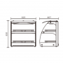 Vitrine chauffante éclairage interne - INOX - 560 W