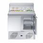 Saladette réfrigérée 2 portes GN 1/1 et top à ingrédients GN 1/6