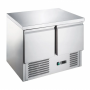 Table réfrigérée 2 portes 240L plan en inox