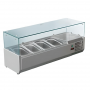 Vitrine saladette réfrigérée à ingrédients 380 mm