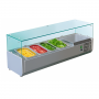 Vitrine saladette réfrigérée à ingrédients 380 mm