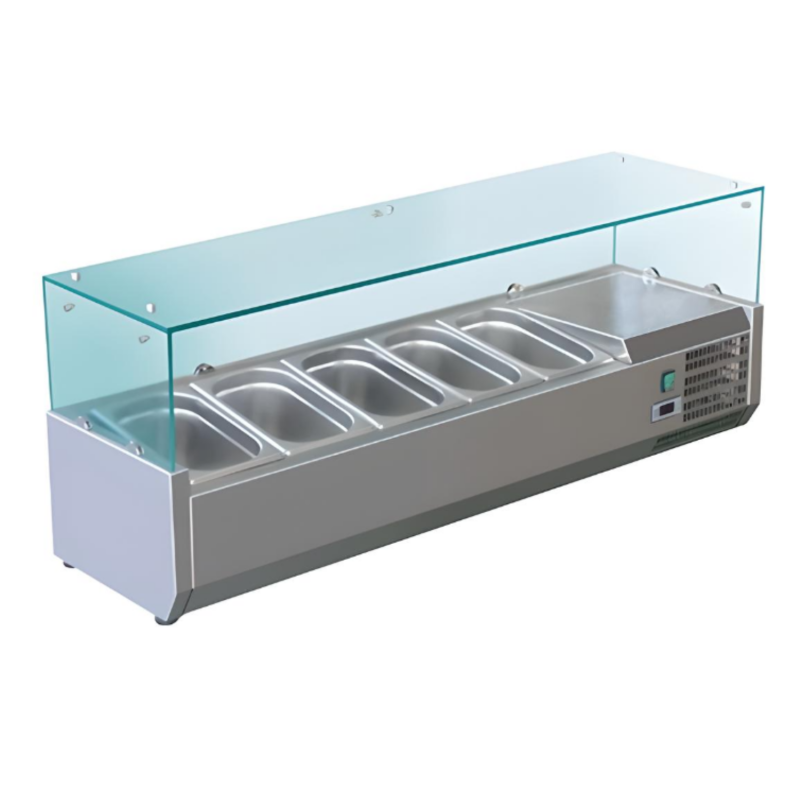 Vitrine saladette réfrigérée à ingrédients 380 mm