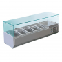 Vitrine saladette réfrigérée à ingrédients 380 mm