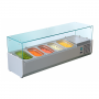 Vitrine saladette réfrigérée à ingrédients 380 mm