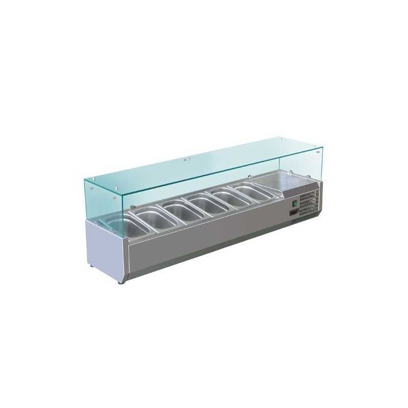 Vitrine saladette réfrigérée à ingrédients 380 mm
