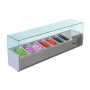 Vitrine saladette réfrigérée à ingrédients 380 mm