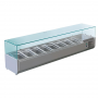 Vitrine saladette réfrigérée à ingrédients 380 mm