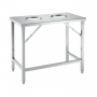 Table de tri inox 2 trous vide-déchets – 1000 x 600 x 910 mm