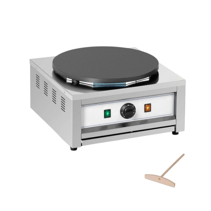Crêpière Professionnelle Électrique 3000W – Plaque Fonte 40 cm
