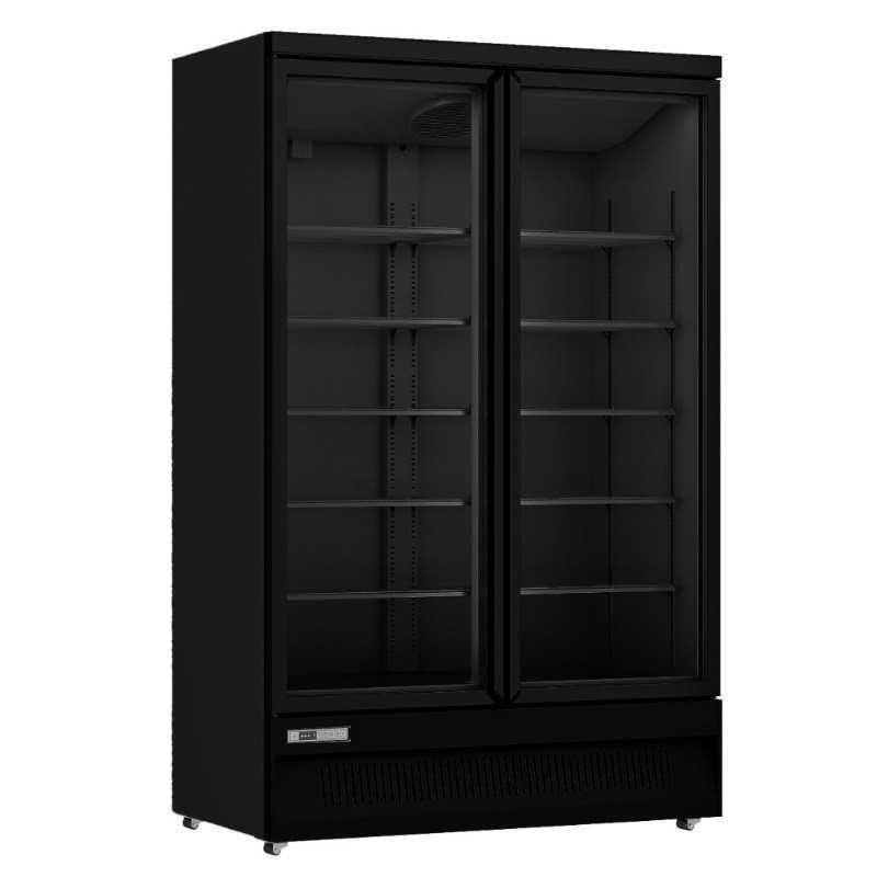 Vitrine réfrigérée négative libre-service avec portes battantes