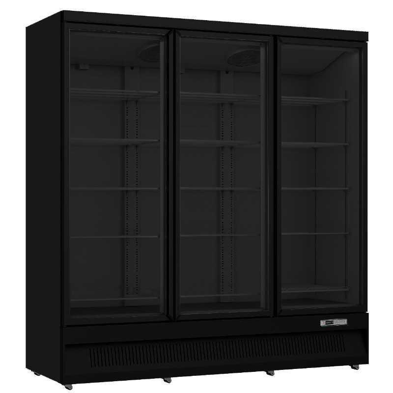 Vitrine réfrigérée négative libre-service avec portes battantes