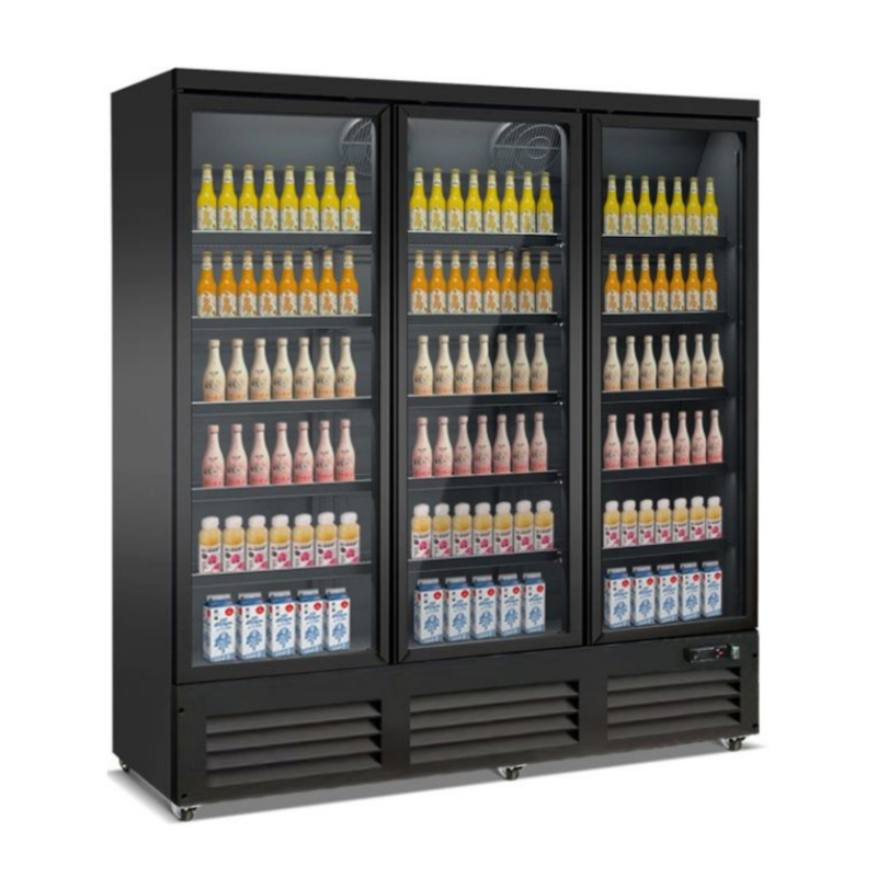 Armoire réfrigérée libre service négative 3 portes vitrées - 1500 L