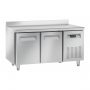 Tour pâtissier réfrigéré froid positif ventilé - 2 portes - Avec dosseret - Plan de travail Inox