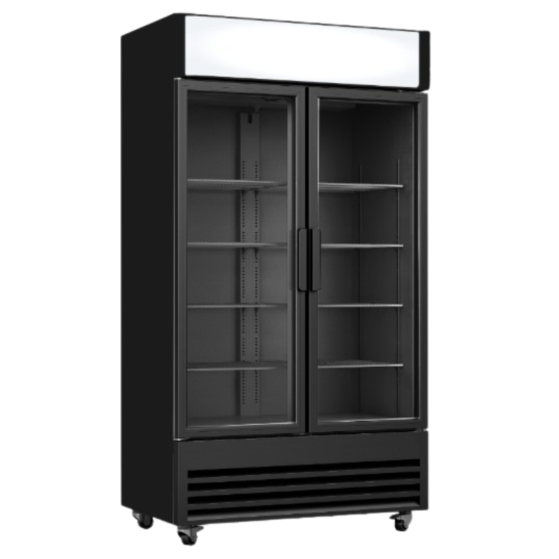 Armoire à boissons noire 2 portes, 630L avec Canopy - modèle déclassé suite choc