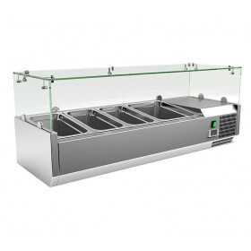 Vitrine saladette réfrigérée à ingrédients 380 mm - modèle déclassé suite choc