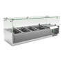 Vitrine saladette réfrigérée à ingrédients 380 mm - modèle déclassé suite choc