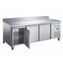 Table desserte positive avec dosseret 3 portes GN 1/1