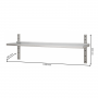 Étagère murale inox simple niveau 1200 x 400 x 600 mm