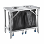 Table de tri inox professionnelle avec 2 poubelles mobiles – 1000 x 600 x 910 mm
