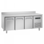 Tour pâtissier réfrigéré froid positif ventilé – 3 portes – Avec dosseret – Plan de travail Inox