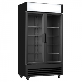 Armoire à boissons noire 2 portes, 630L avec Canopy Armoire à boissons noire 2 portes, 630L avec Canopy