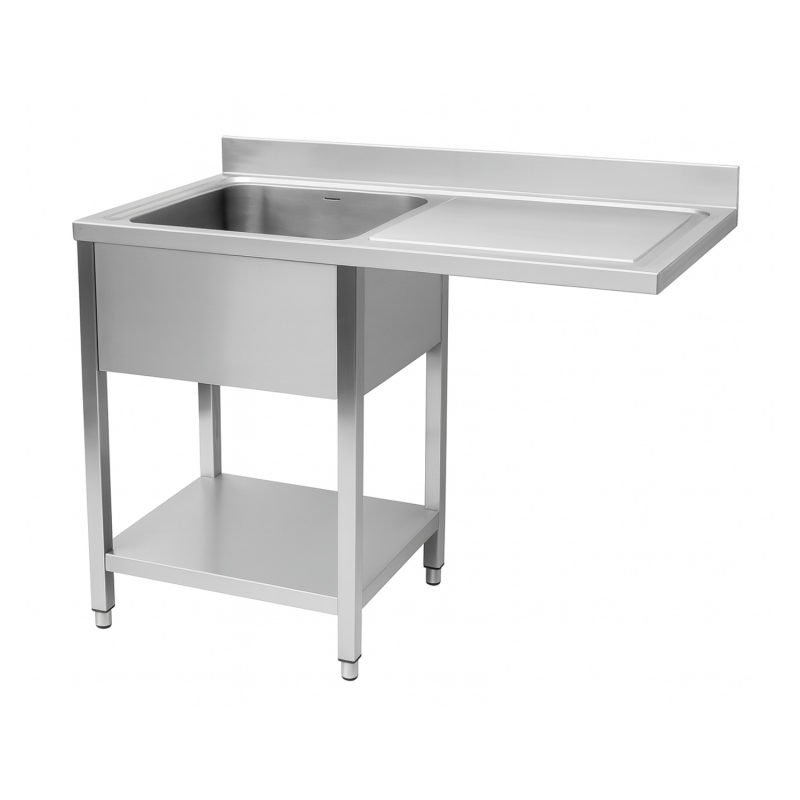 Plonge avec Bac à Gauche et Passage Lave-Verre – 1200 x 600 mm