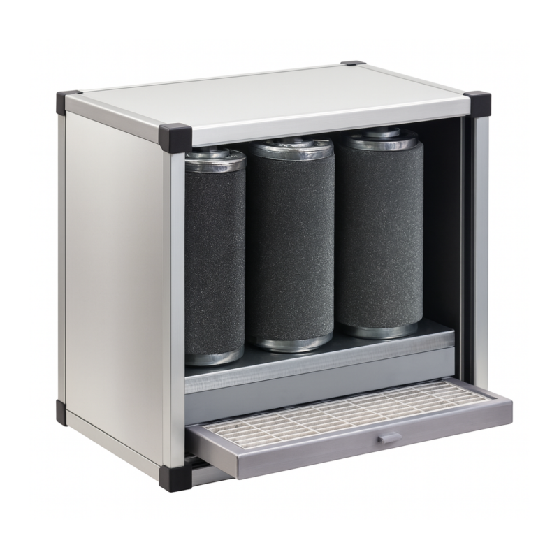 Caisson filtrant à charbons actifs – 6 cartouches