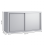 Placard à suspendre inox portes coulissantes 1000 x 400 x 600 mm