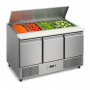 Saladette réfrigérée capot inox relevable 3 portes
