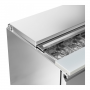 Saladette réfrigérée capot inox relevable 3 portes